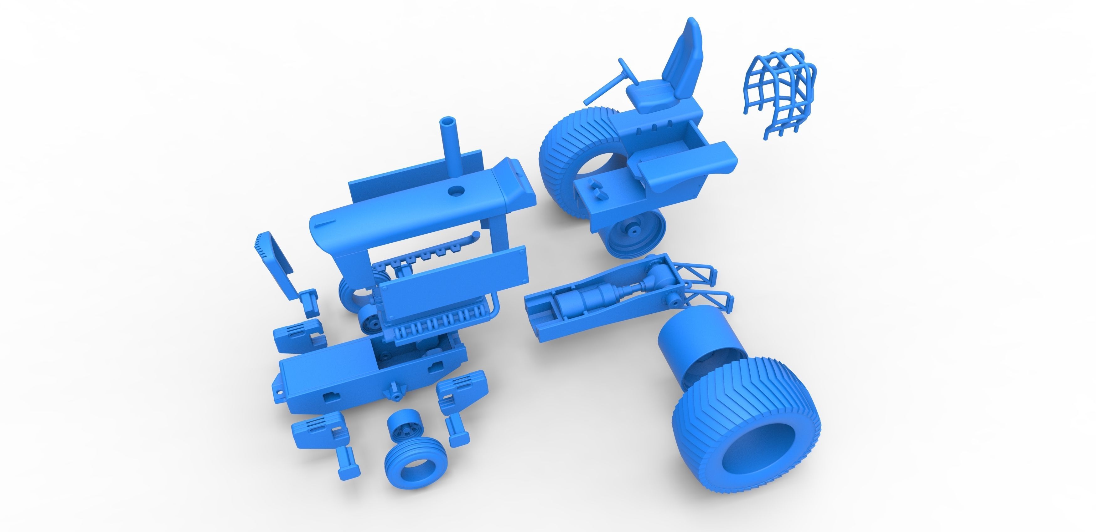 Pulling Tractor Pro Stock Scale 1 to 25 3D print model_31