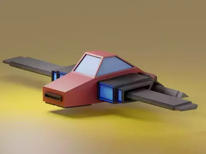 Low-poly Flying Car