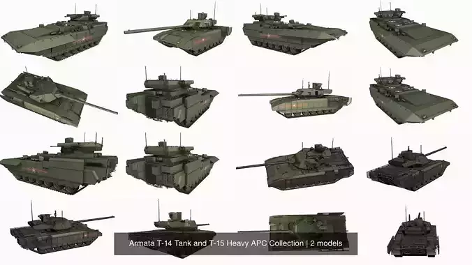 Armata T-14 Tank and T-15 Heavy APC Collection 