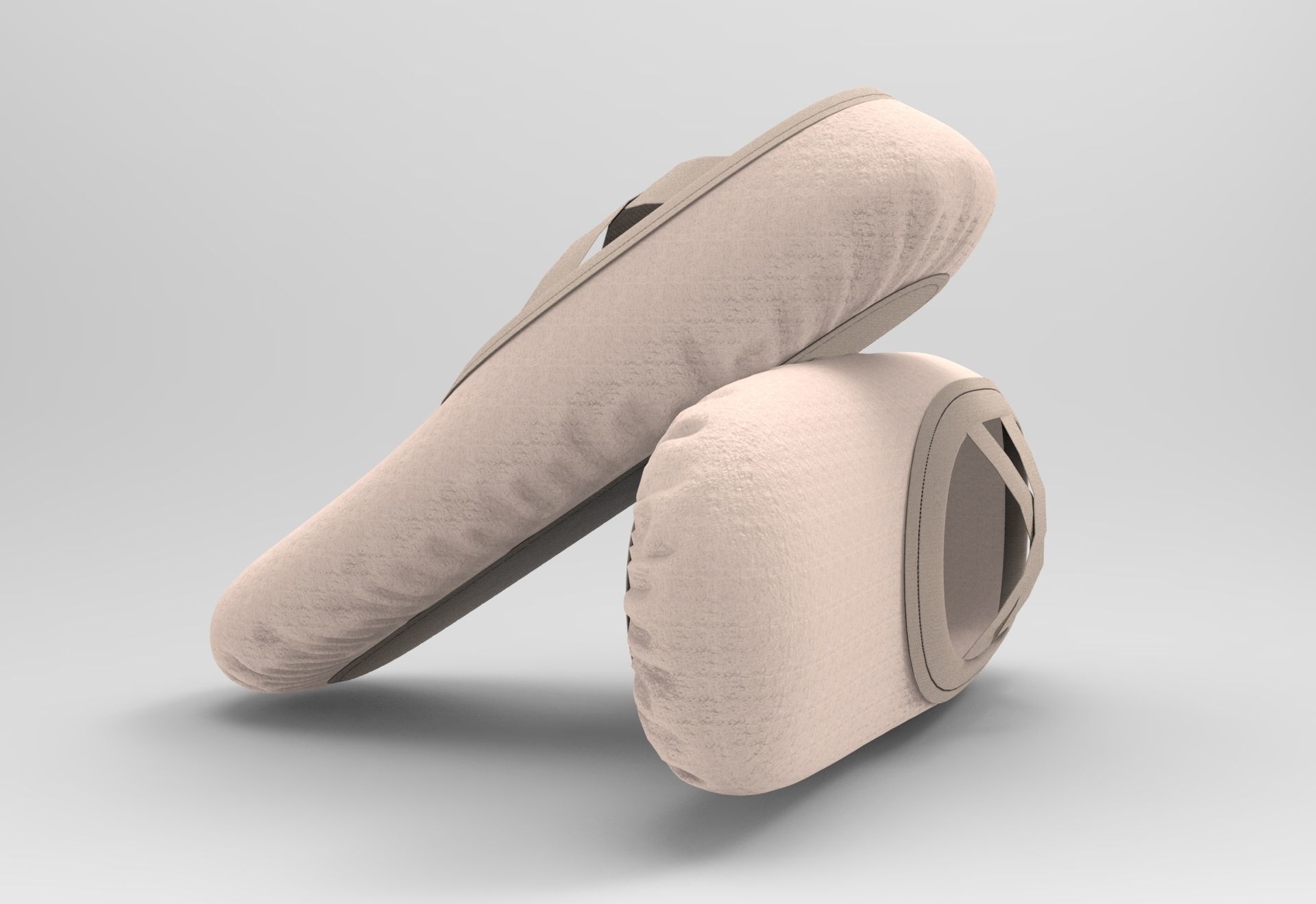 Ballet Shoes Low-poly 3D model_4