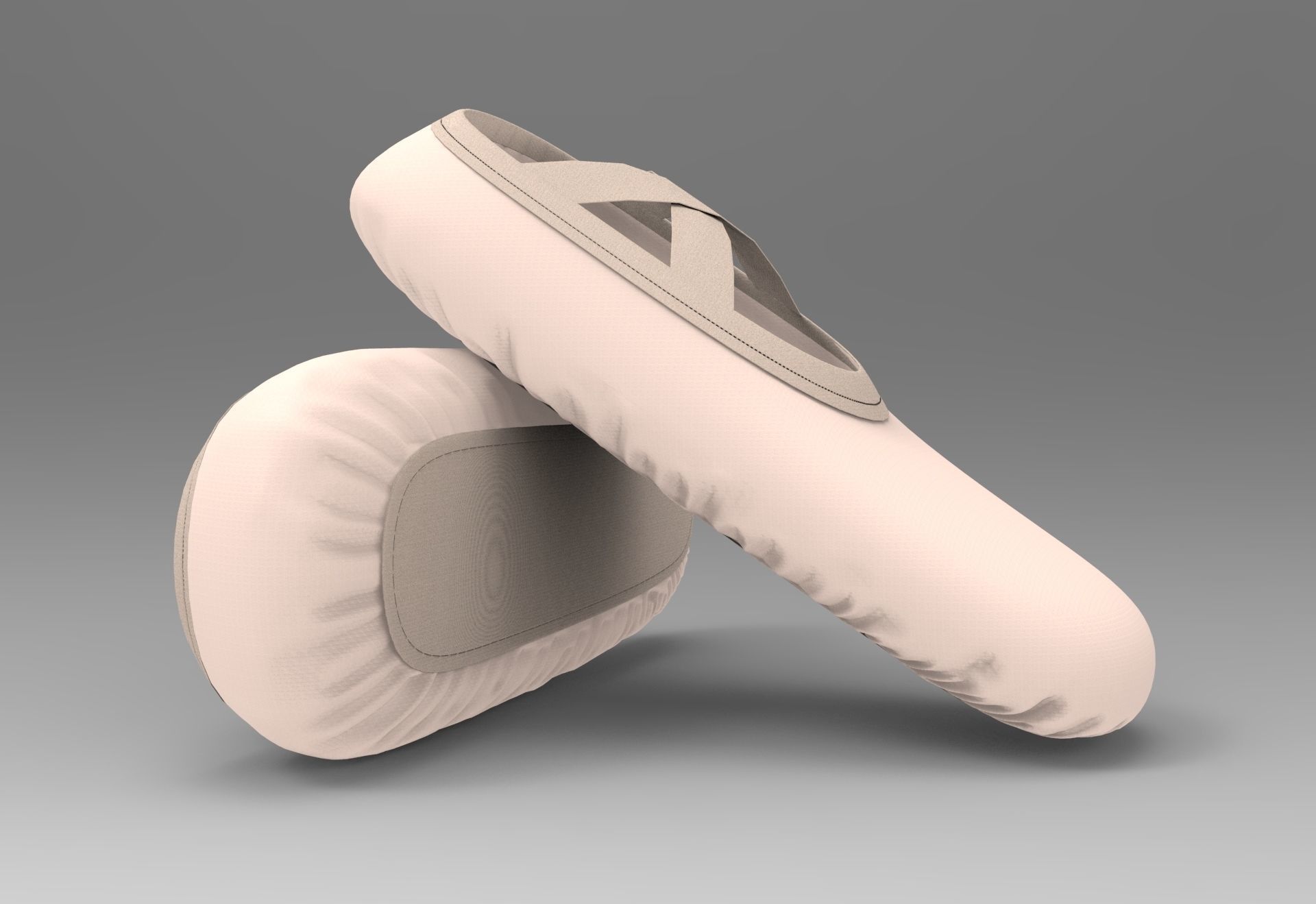 Ballet Shoes Low-poly 3D model_1