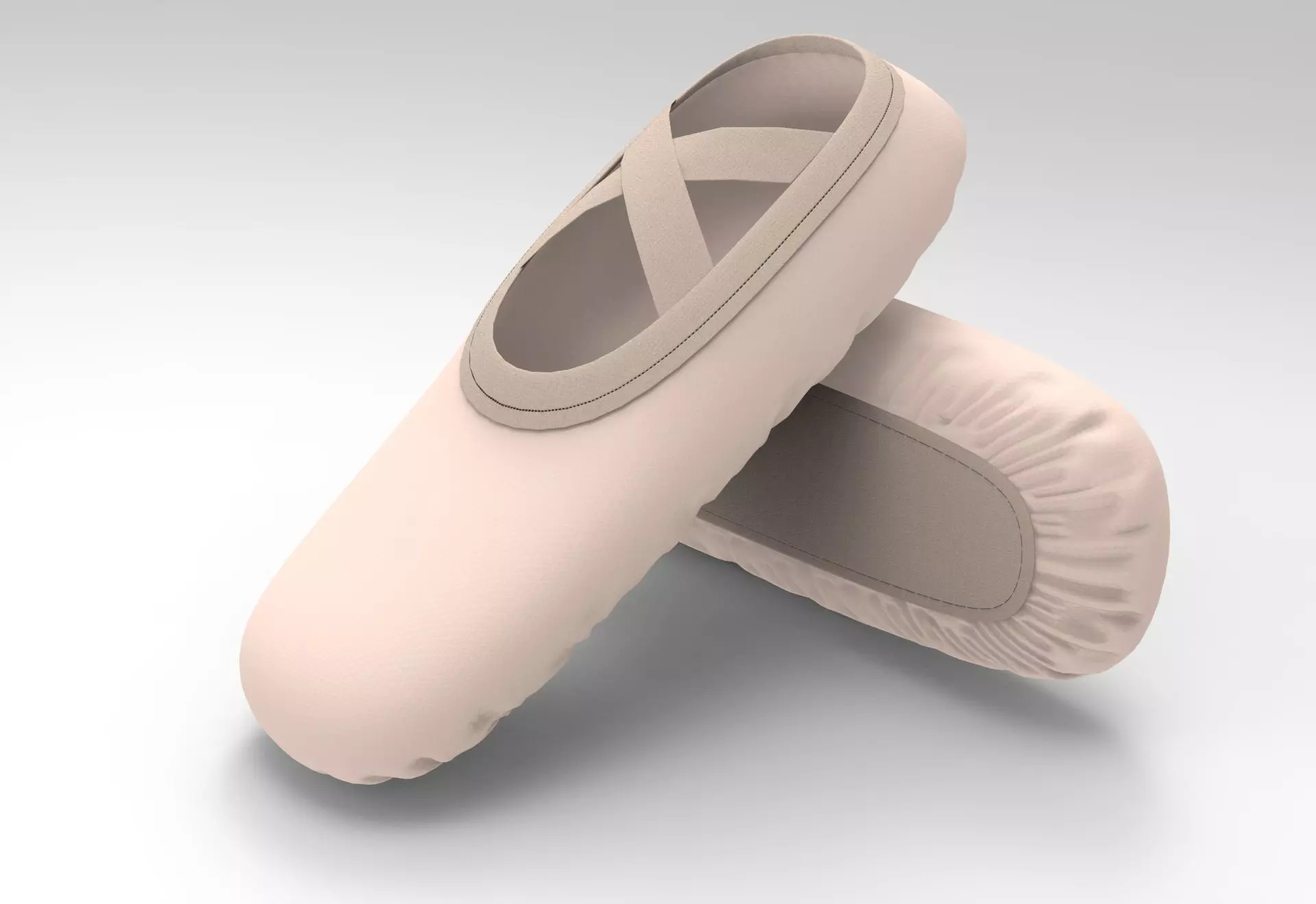 Ballet Shoes Low-poly 3D model_0