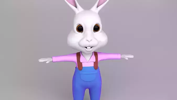 Cartoon Rabbit 3D model