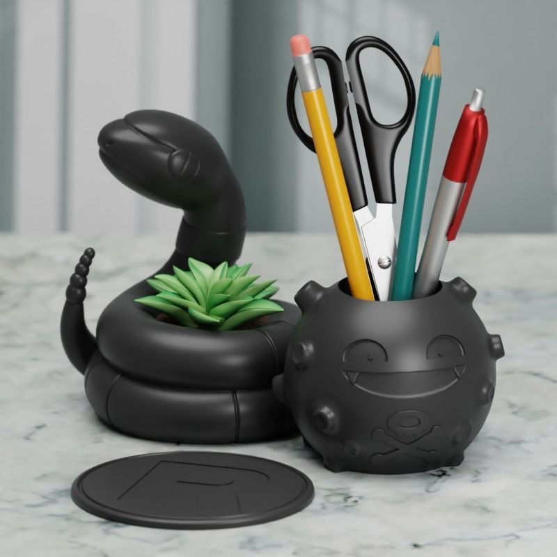 Team Rocket Home Office Set Koffing Ekans 3D print model_4