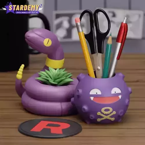 Team Rocket Home Office Set Koffing Ekans 3D print model