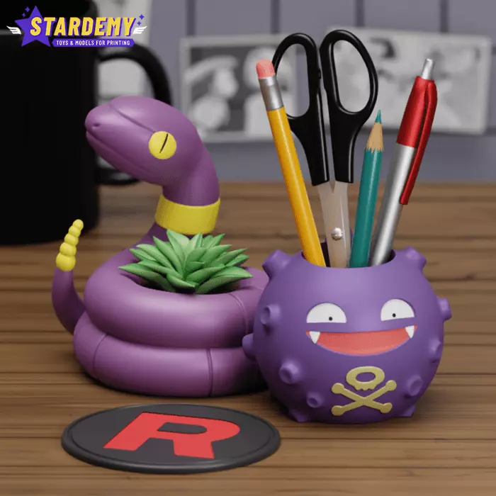 Team Rocket Home Office Set Koffing Ekans 3D print model_0