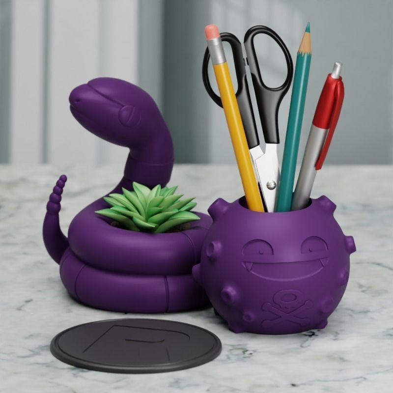 Team Rocket Home Office Set Koffing Ekans 3D print model_5