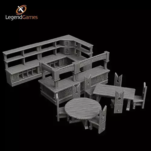 LegendGames Tavern Set - freestanding 3D print model