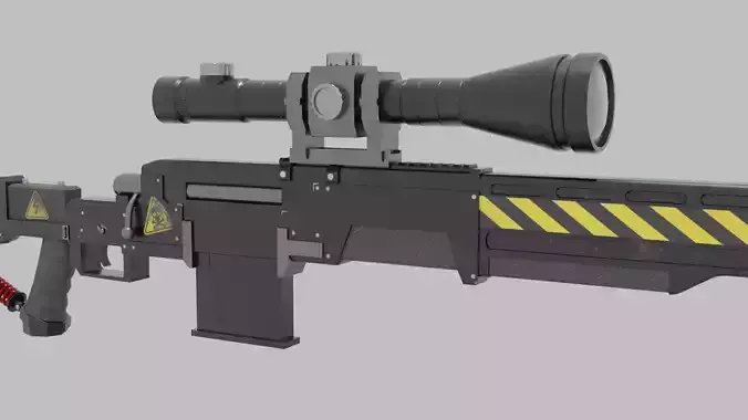 Sniper rifle FPS Game-Ready Weapon