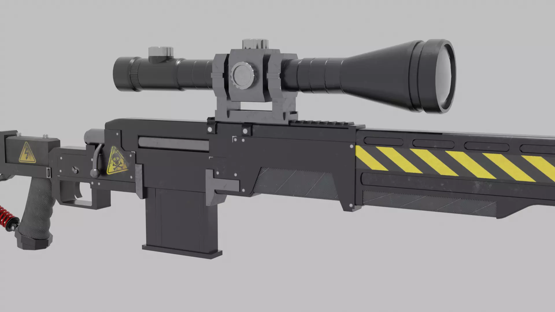 Sniper rifle FPS Game-Ready Weapon Low-poly 3D model