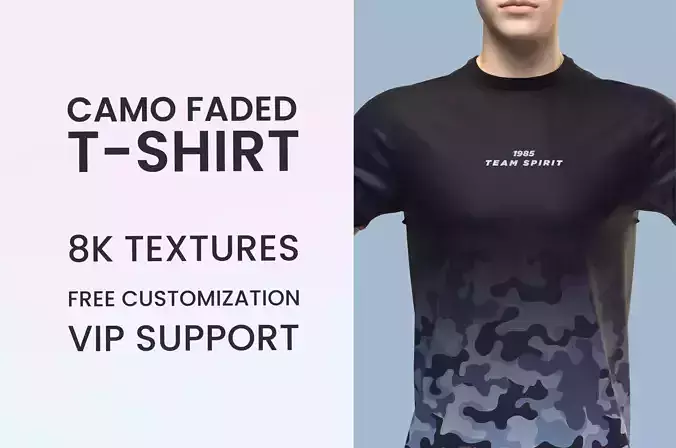 MENS SLIM FIT CAMO T-SHIRT