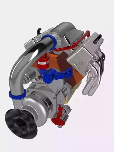 Procharged BBC Motor Supercharged 3D print model