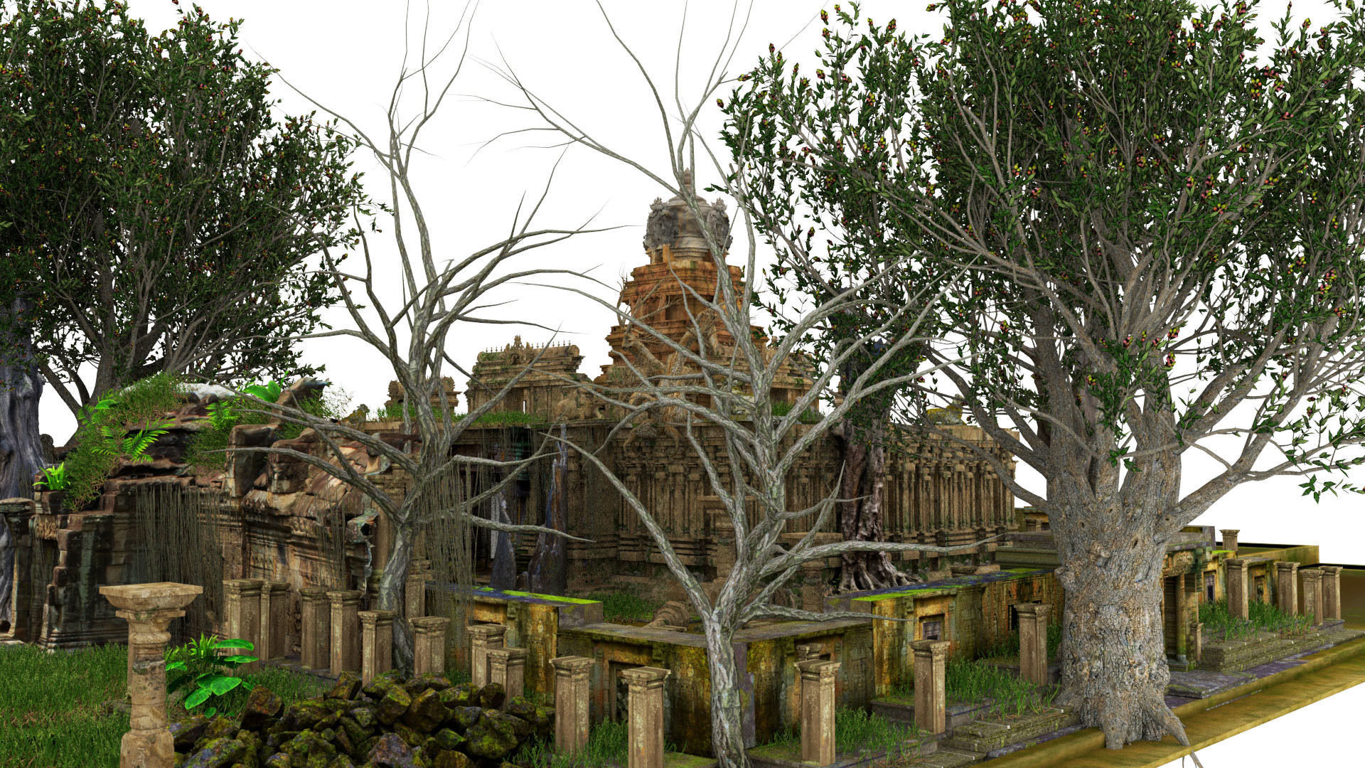 ancient temples 3d model 3D model_2