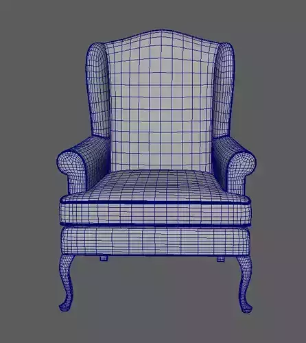 Chair 3d Model wingback