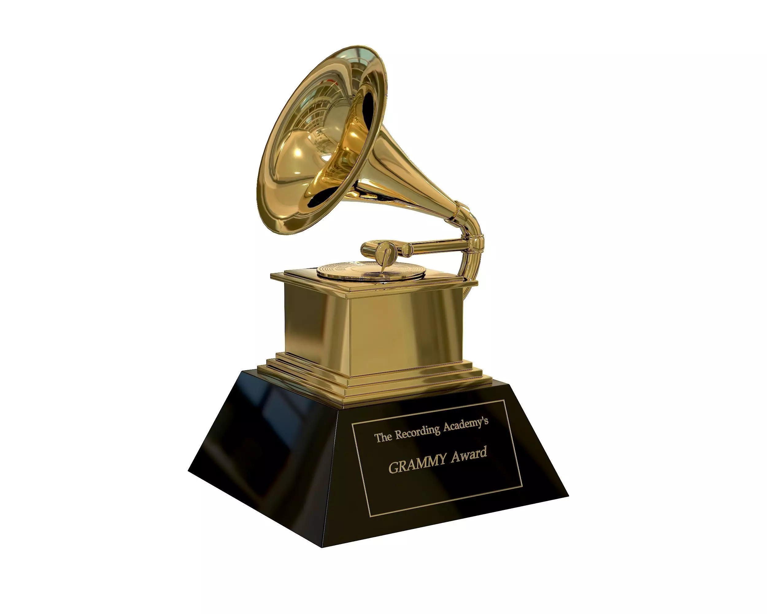 Grammy Awards trophy Low-poly 3D model_0