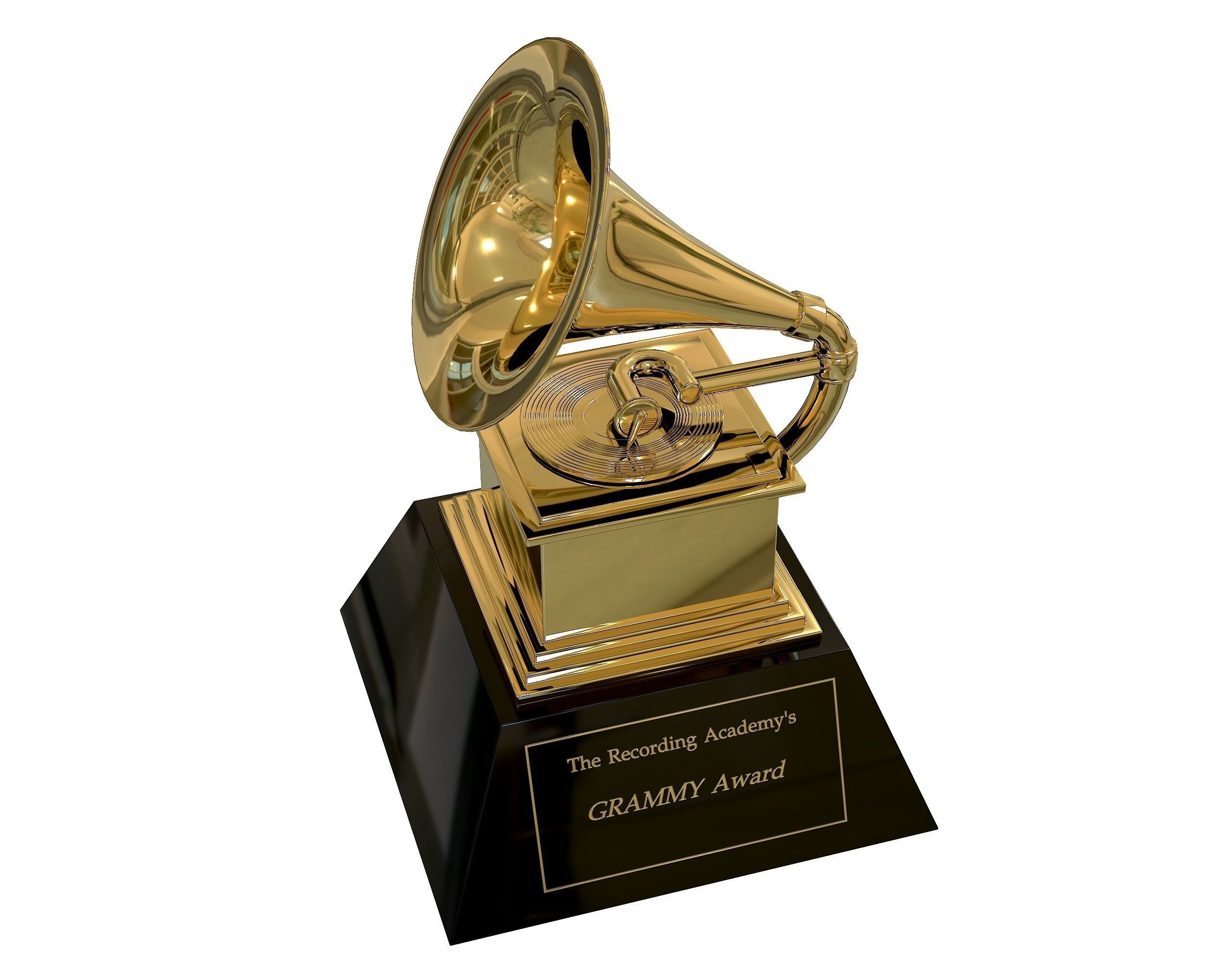 Grammy Awards trophy Low-poly 3D model_3
