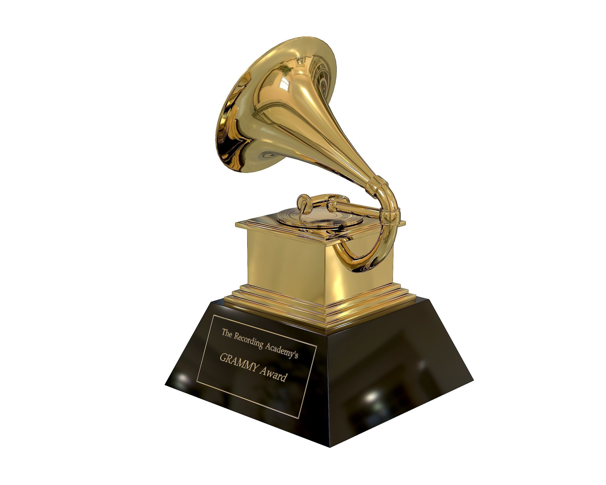 Grammy Awards trophy Low-poly 3D model_2