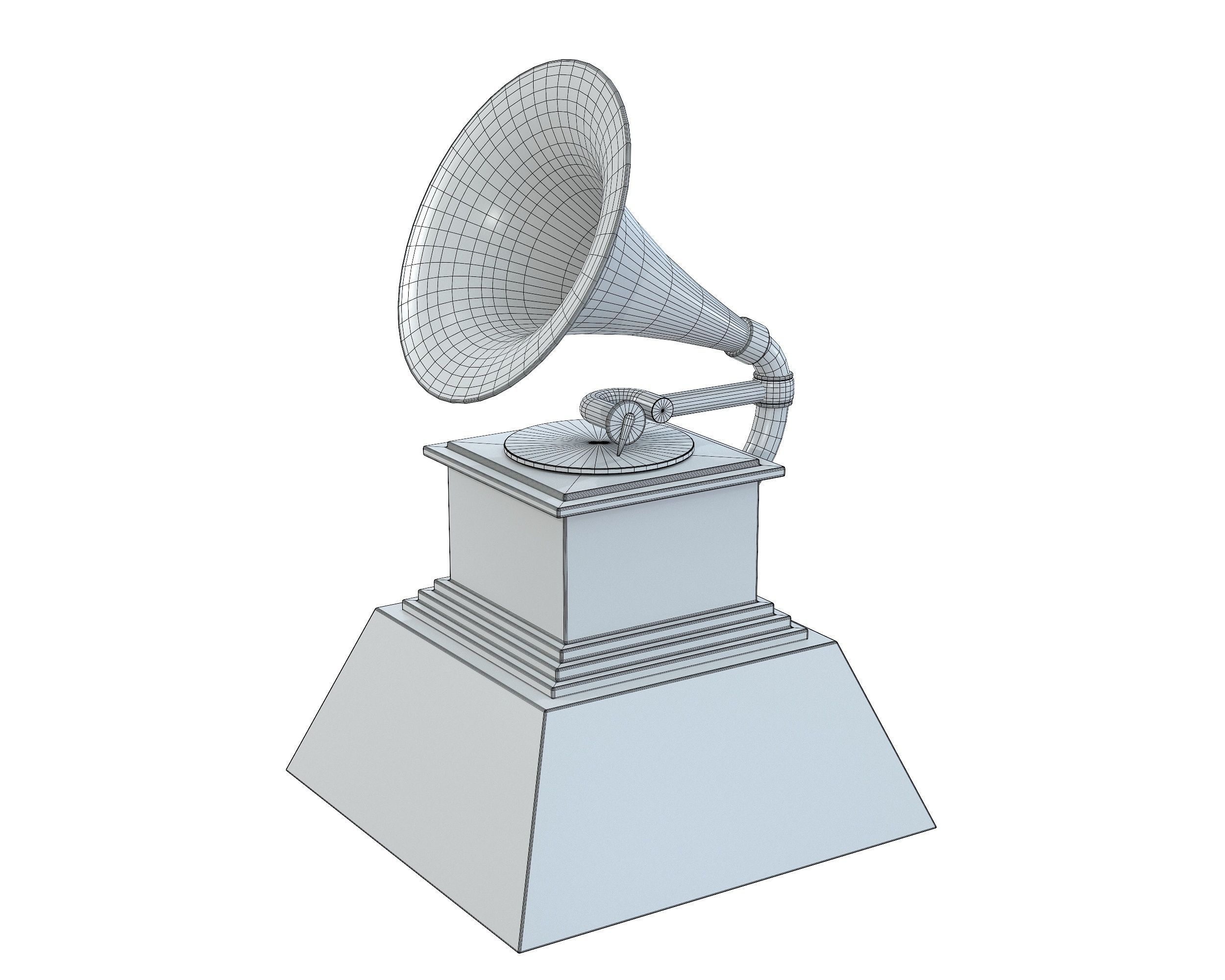 Grammy Awards trophy Low-poly 3D model_7