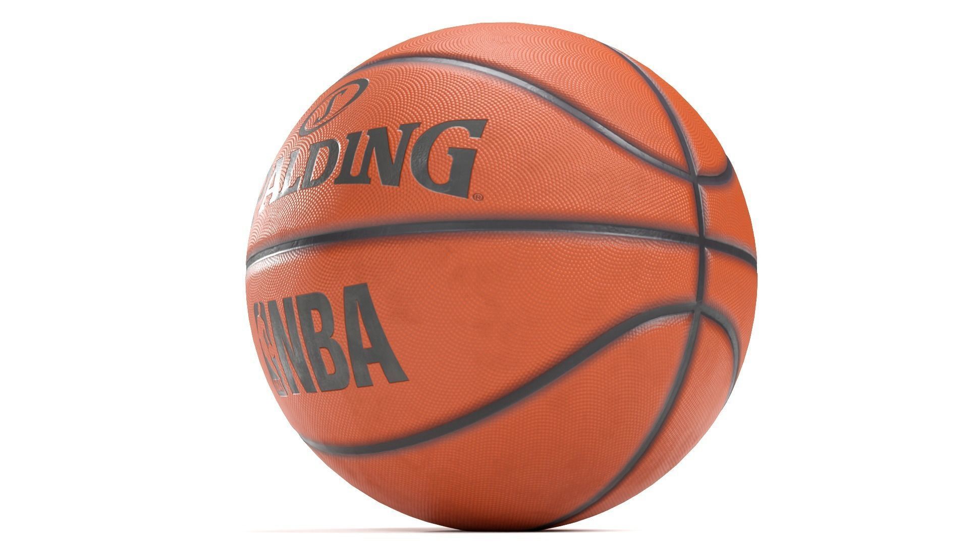 Basketball ball Low-poly 3D model_6