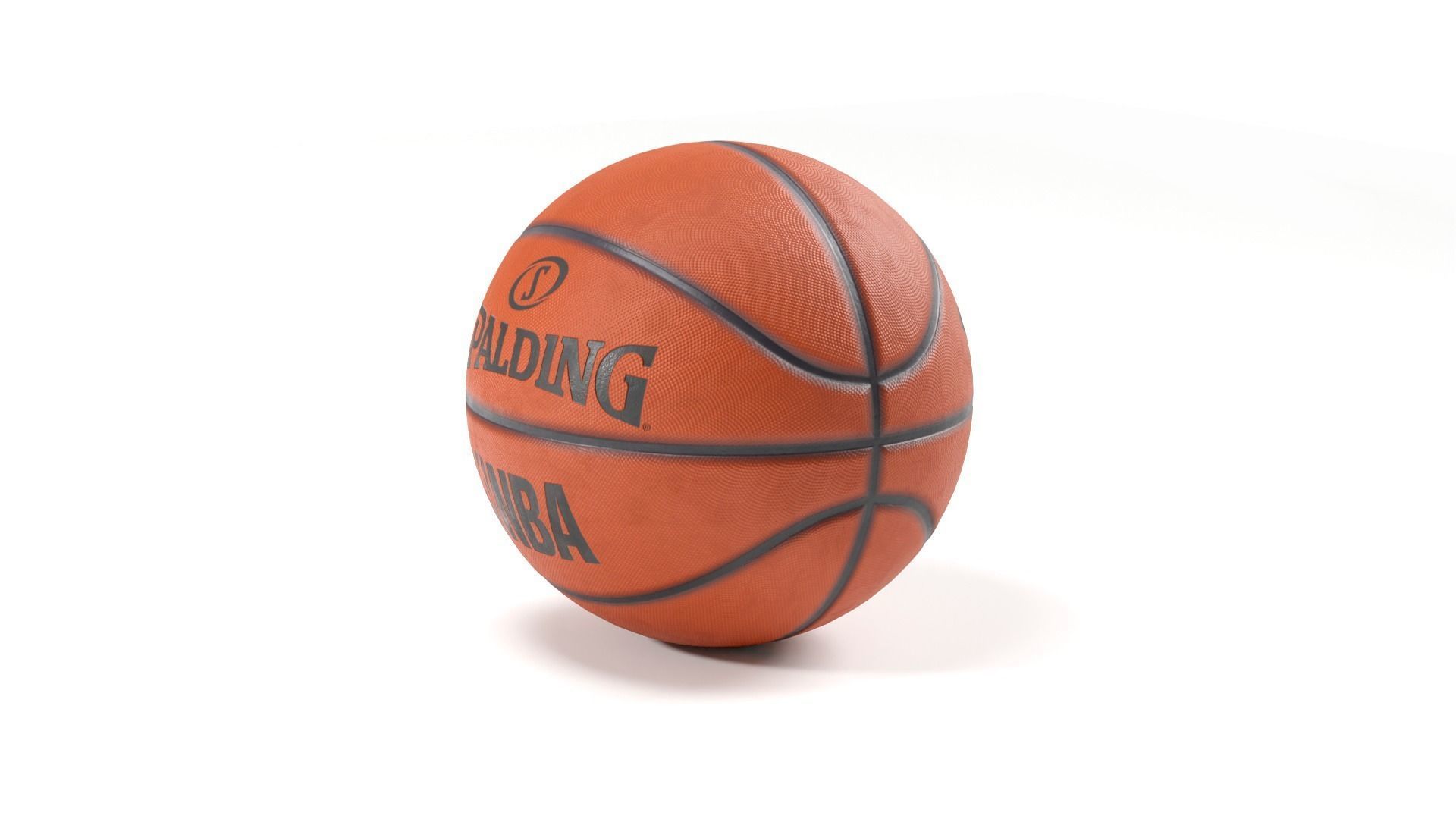 Basketball ball Low-poly 3D model_4