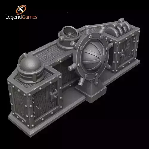 LegendGames Airship Bridge and ships wheel 3D print model