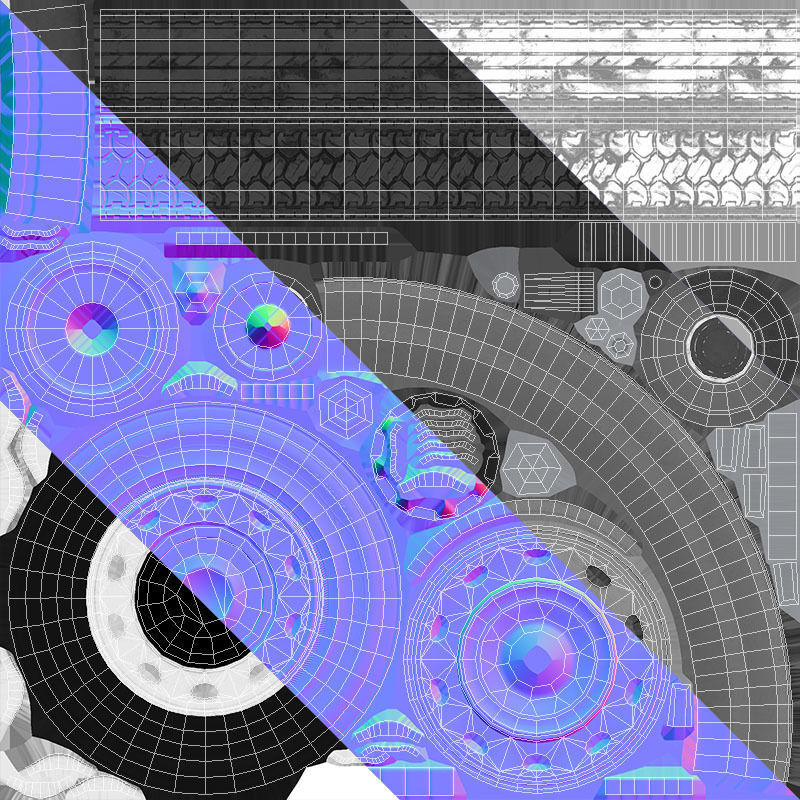 Peterbilt 379 custom cab truck Low-poly 3D model_44