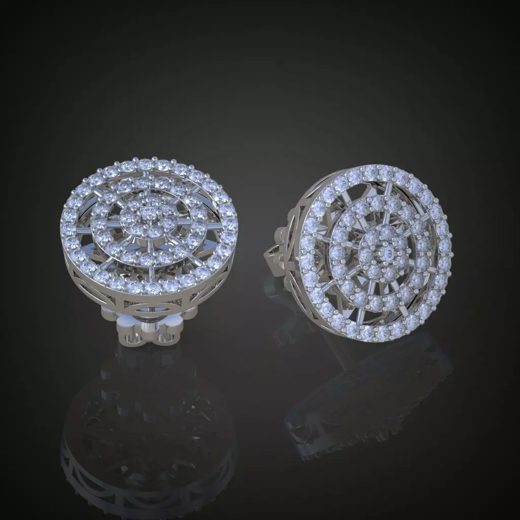 Earring 3D model 3D printable model 0013-10 3D print model
