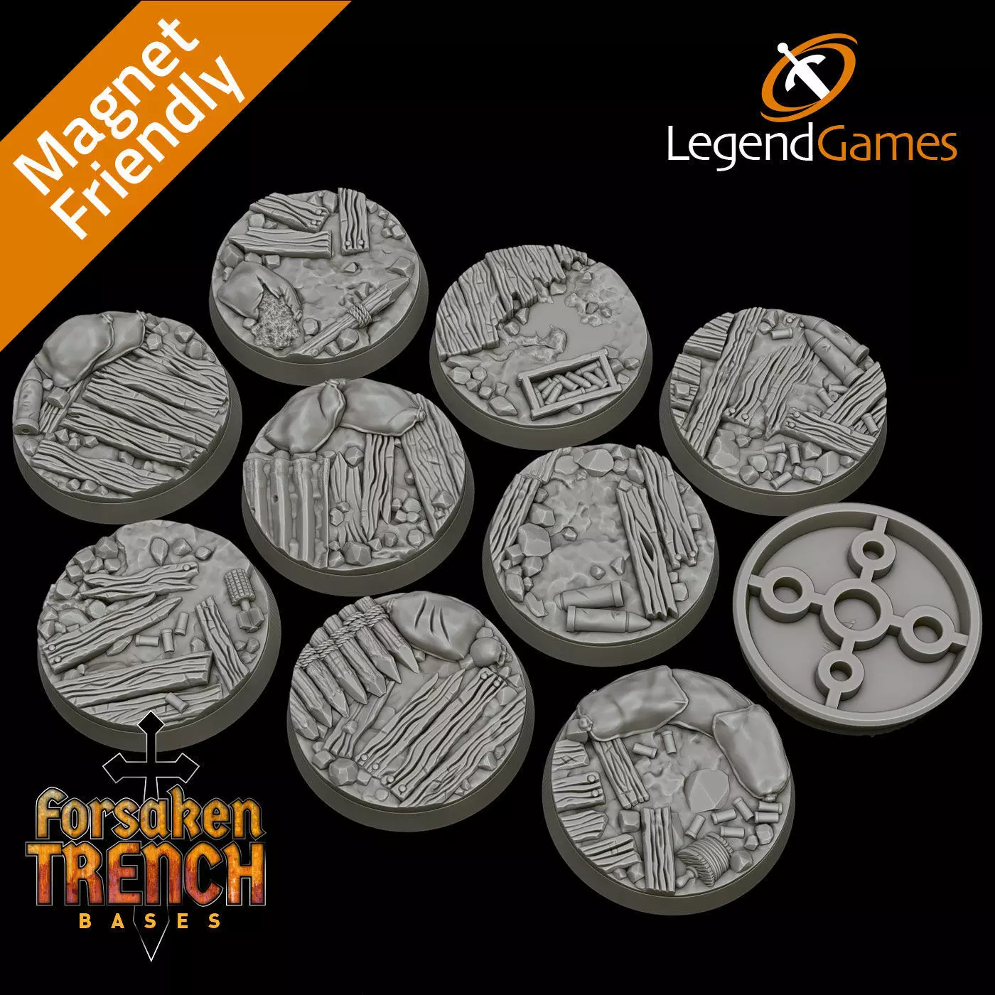 LegendGames 32mm Round Base Collection 3D print model_21
