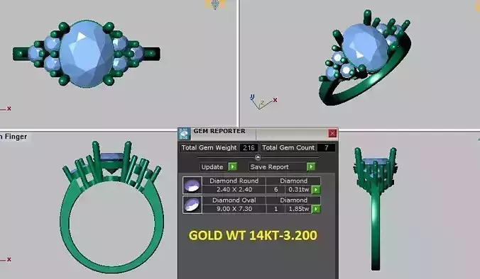 oval shape diamond ring