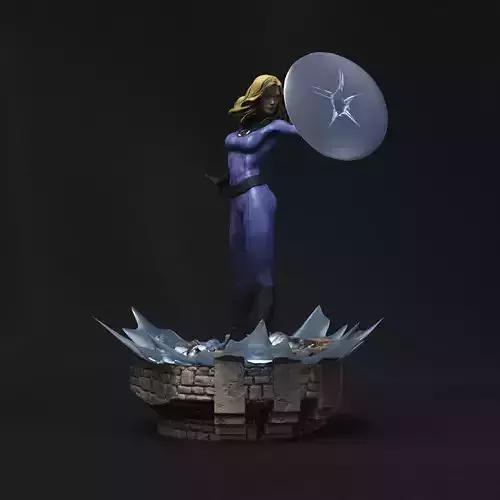 Invisible Woman Statues 3D Model Ready to Print STL