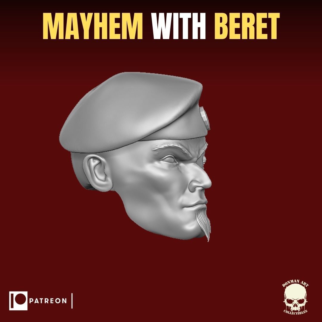 Mayhem with beret head for action figures 3D print model_6
