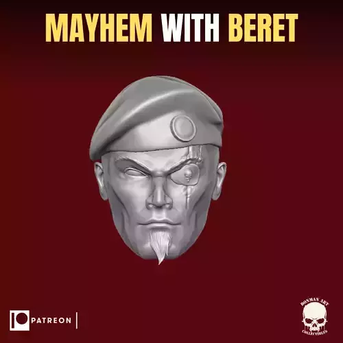 Mayhem with beret head for action figures