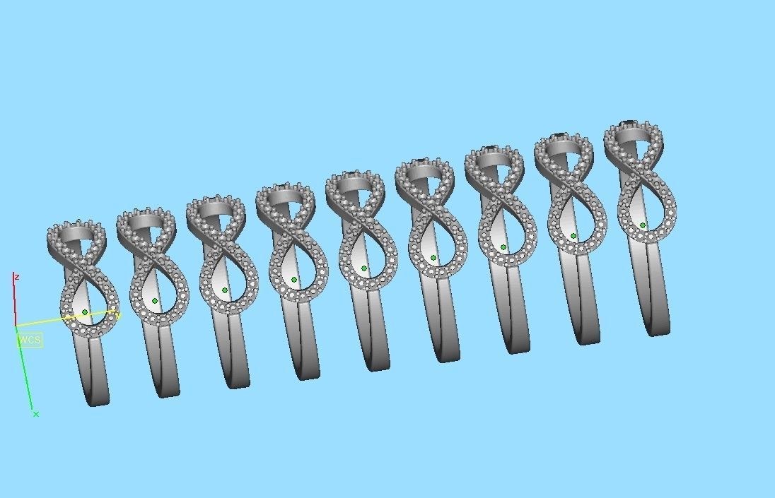 Infinity Jewelry Set Necklace and Ring 3dmodels 3D Model Collection_40