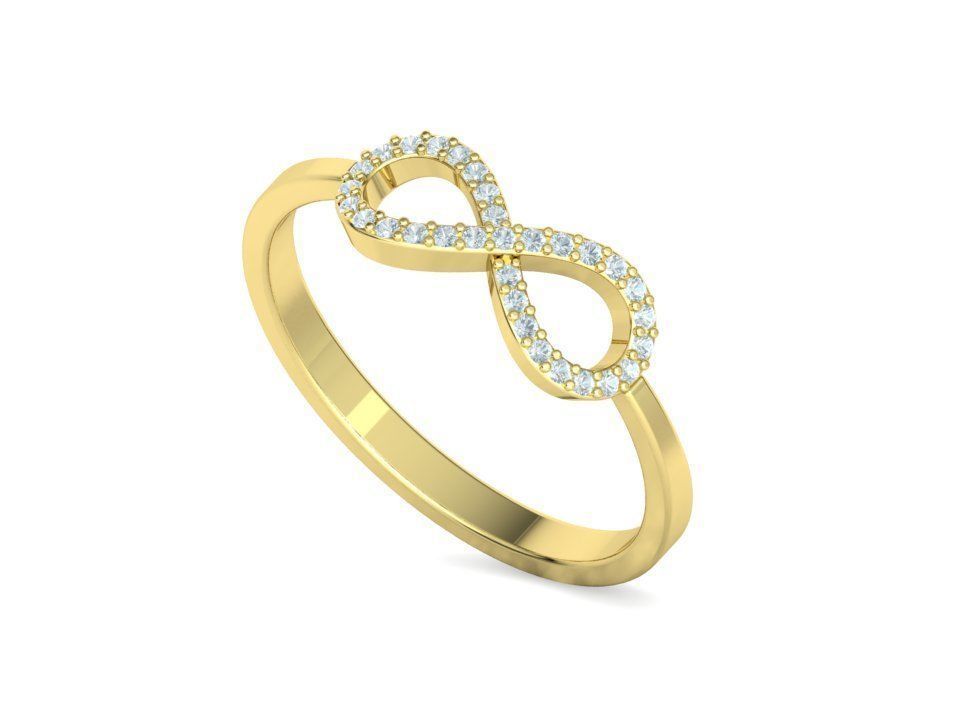 Infinity Jewelry Set Necklace and Ring 3dmodels 3D Model Collection_28