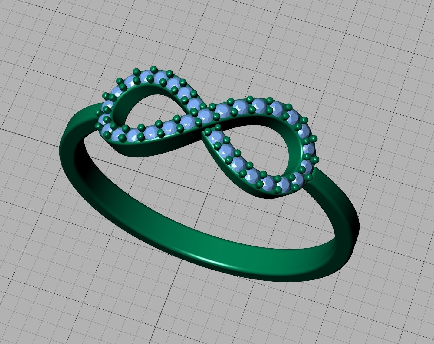 Infinity Jewelry Set Necklace and Ring 3dmodels 3D Model Collection_43