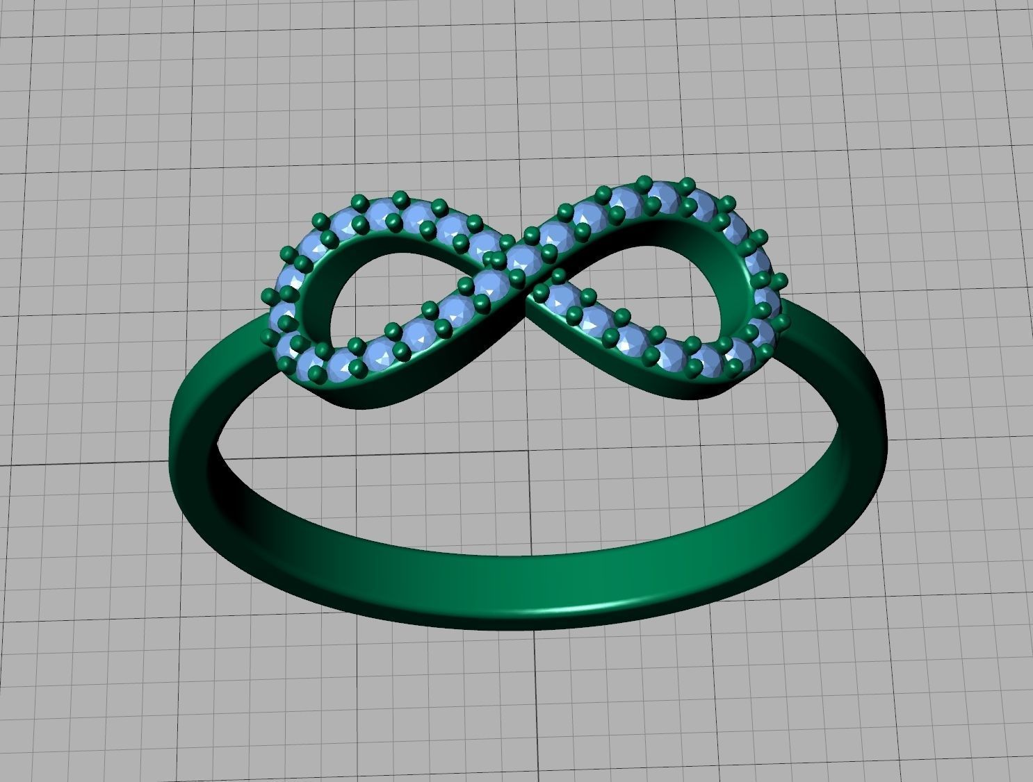 Infinity Jewelry Set Necklace and Ring 3dmodels 3D Model Collection_42