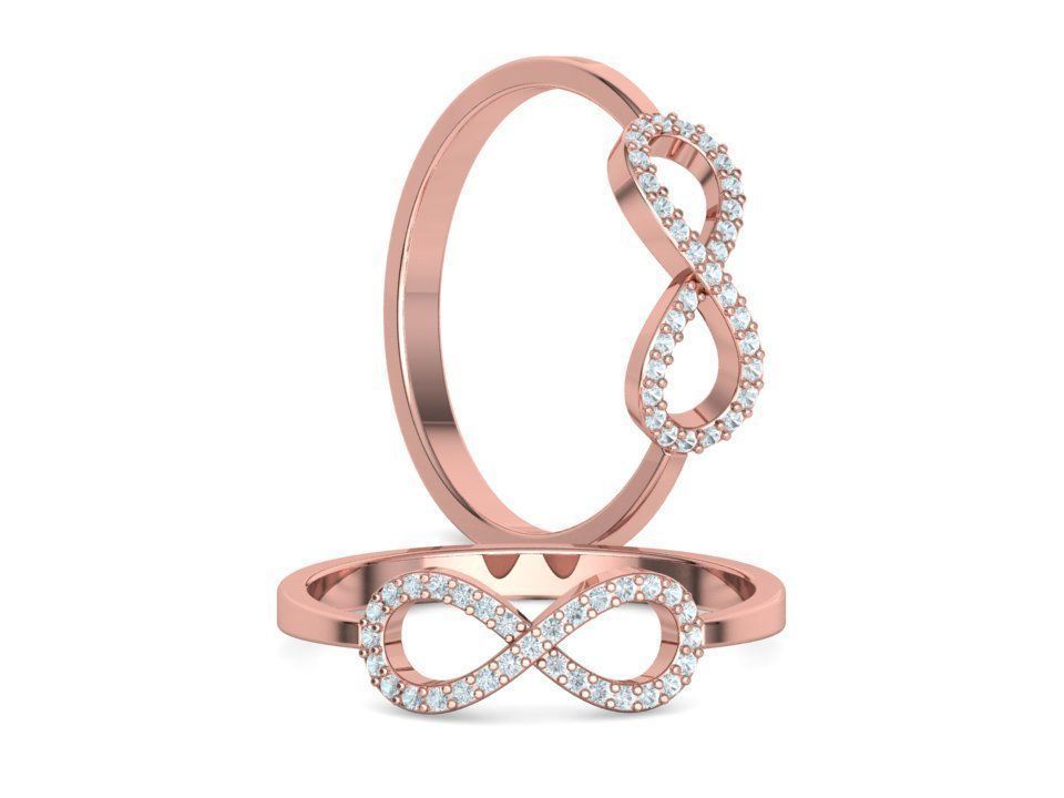 Infinity Jewelry Set Necklace and Ring 3dmodels 3D Model Collection_24