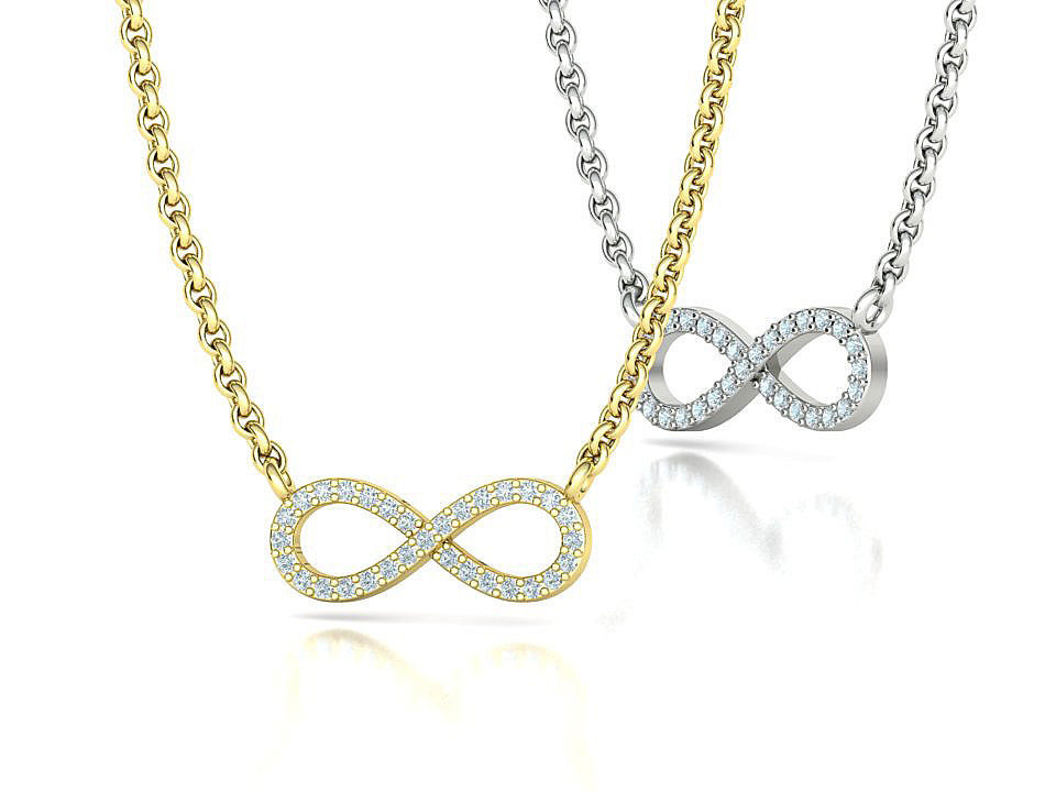 Infinity Jewelry Set Necklace and Ring 3dmodels 3D Model Collection_12