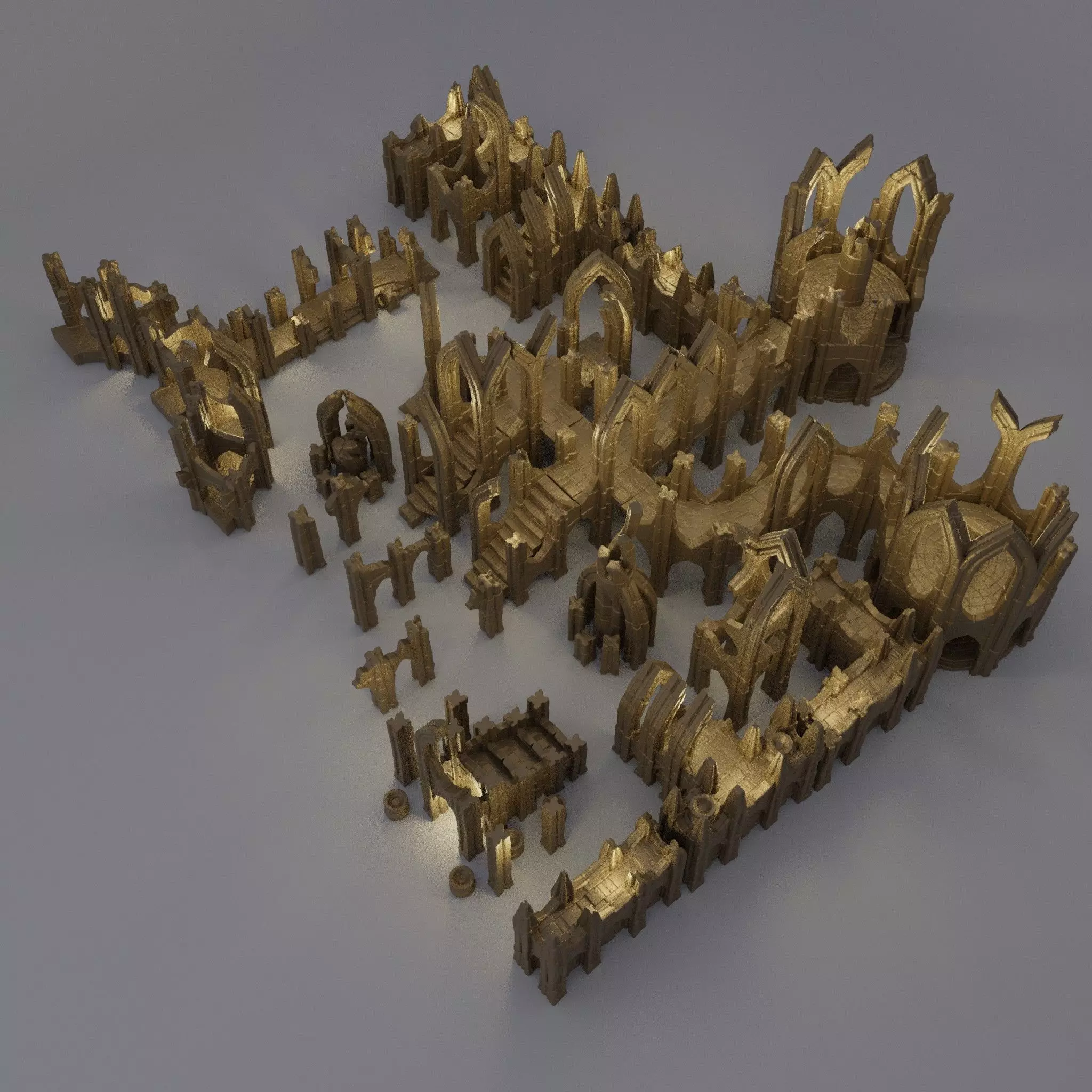 Elven Ruins Tabletop Terrain 28 MM 3D print model