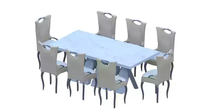 Marble Dining Table Set