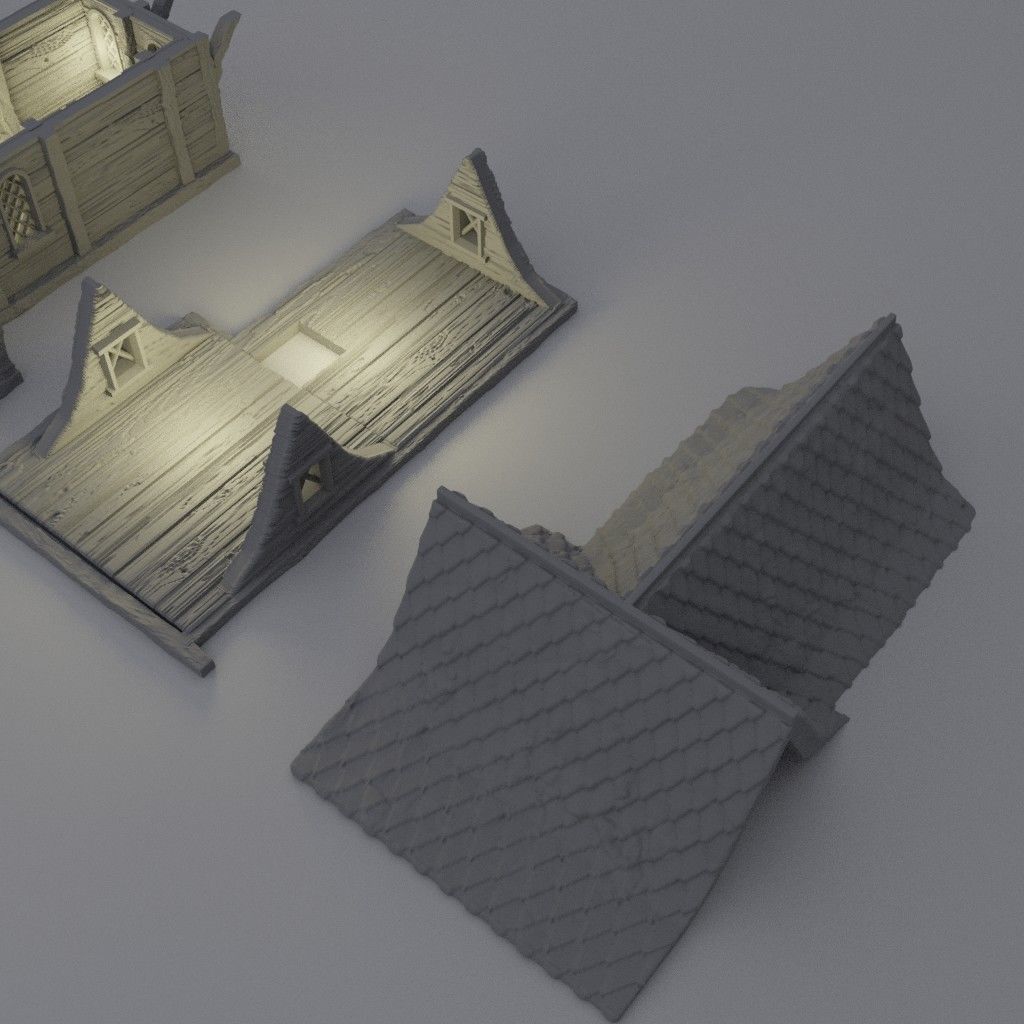 Fisher Sea Lodge Tabletop Terrain 28 mm 3D print model_6