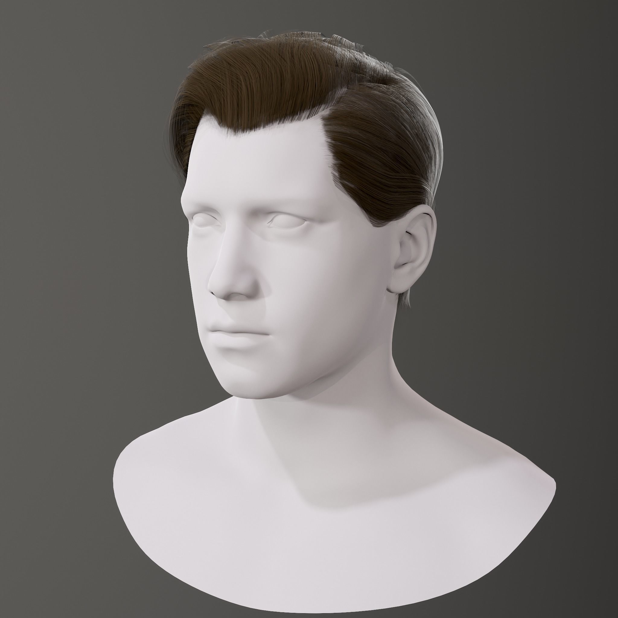 Real Time Hair Low-poly 3D model_5