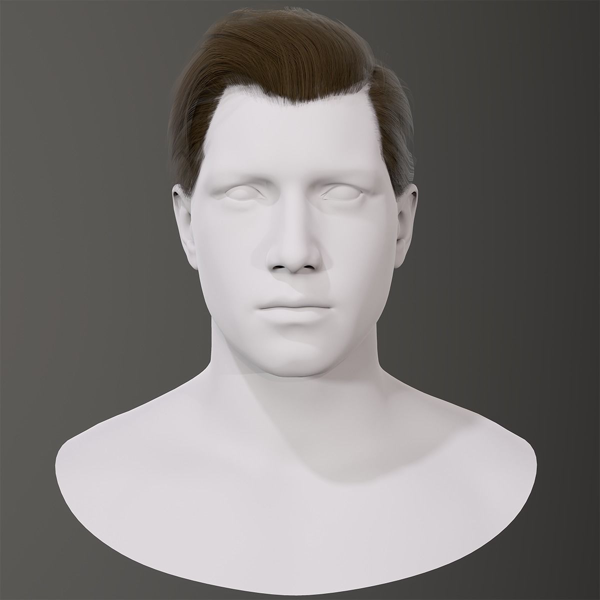 Real Time Hair Low-poly 3D model_1