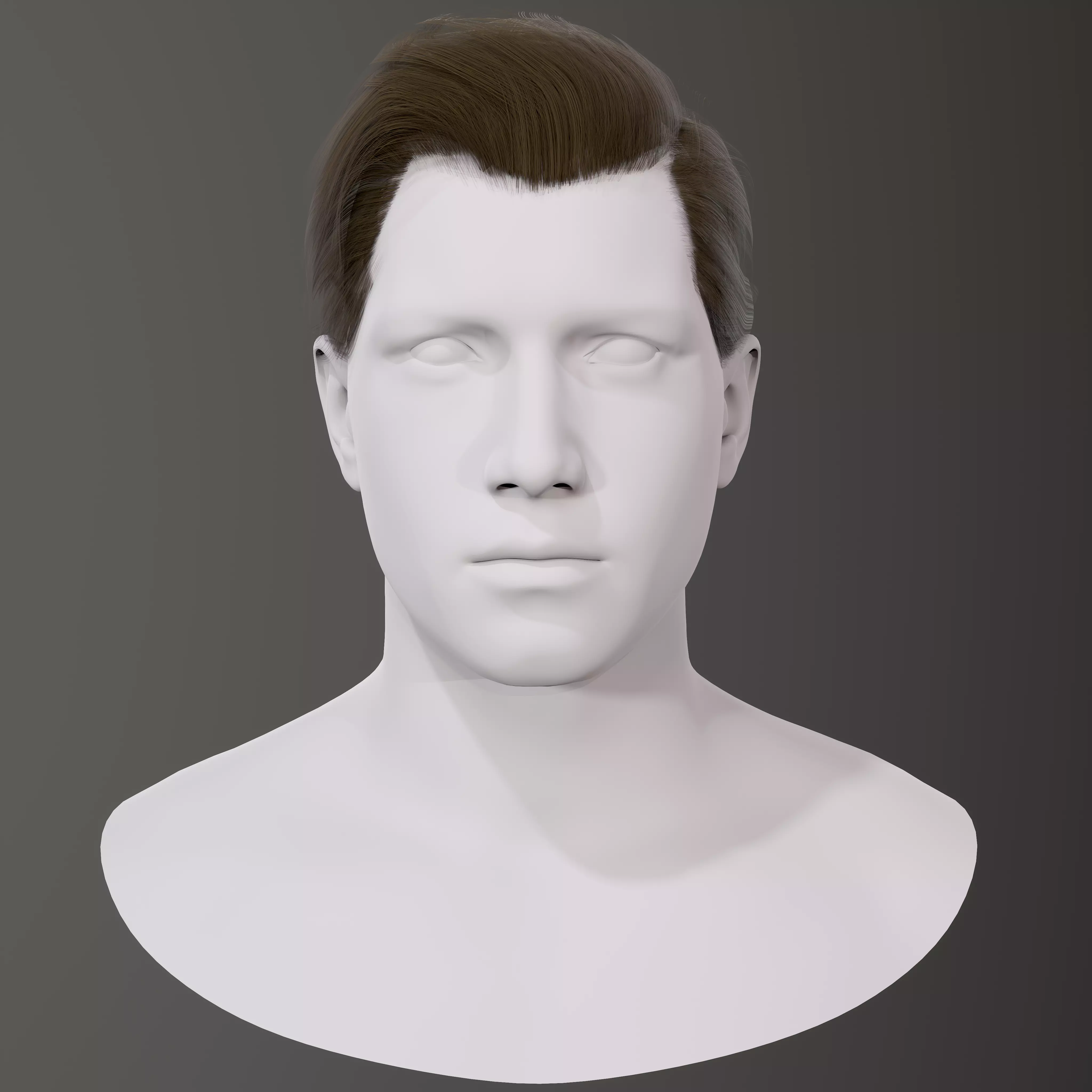 Real Time Hair Low-poly 3D model_0