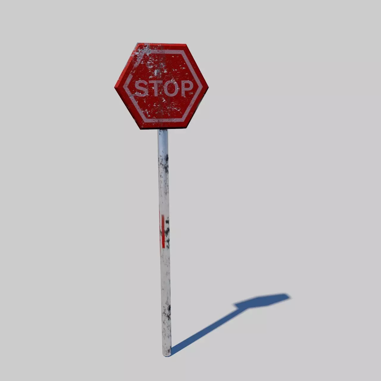 STOP SIGN  Low-poly 3D model_0