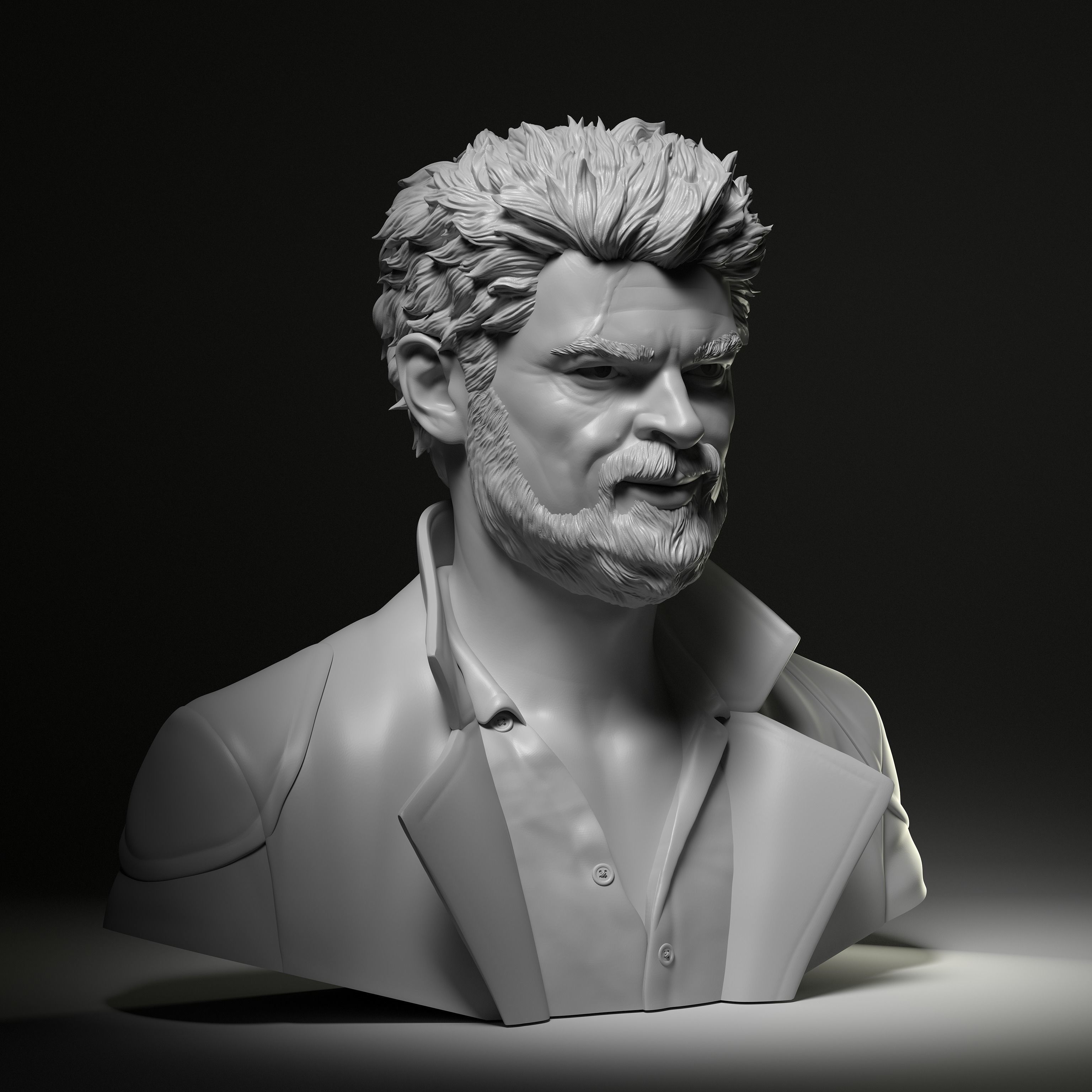 Butcher Bust Karl Urban 3D print model_3