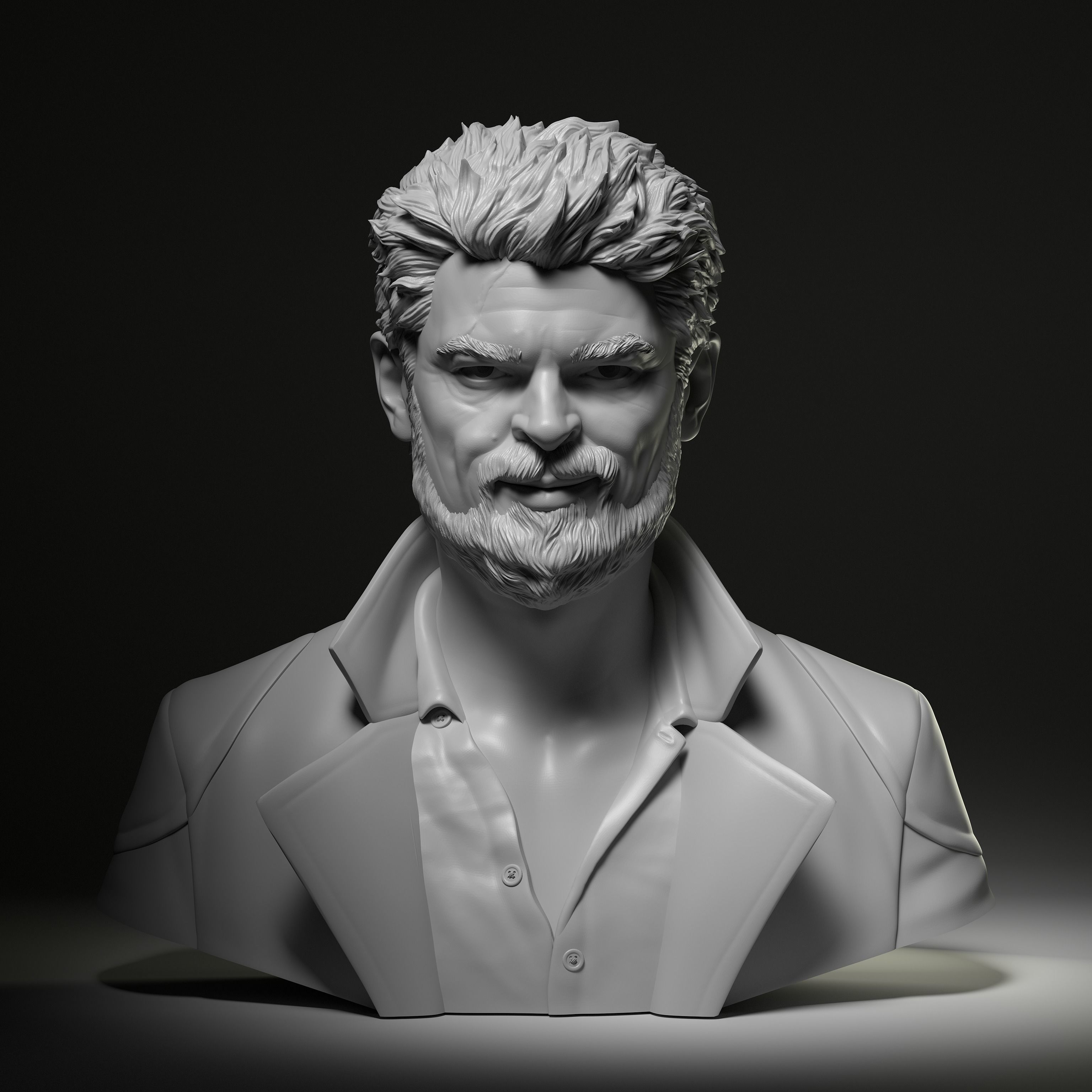 Butcher Bust Karl Urban 3D print model_4