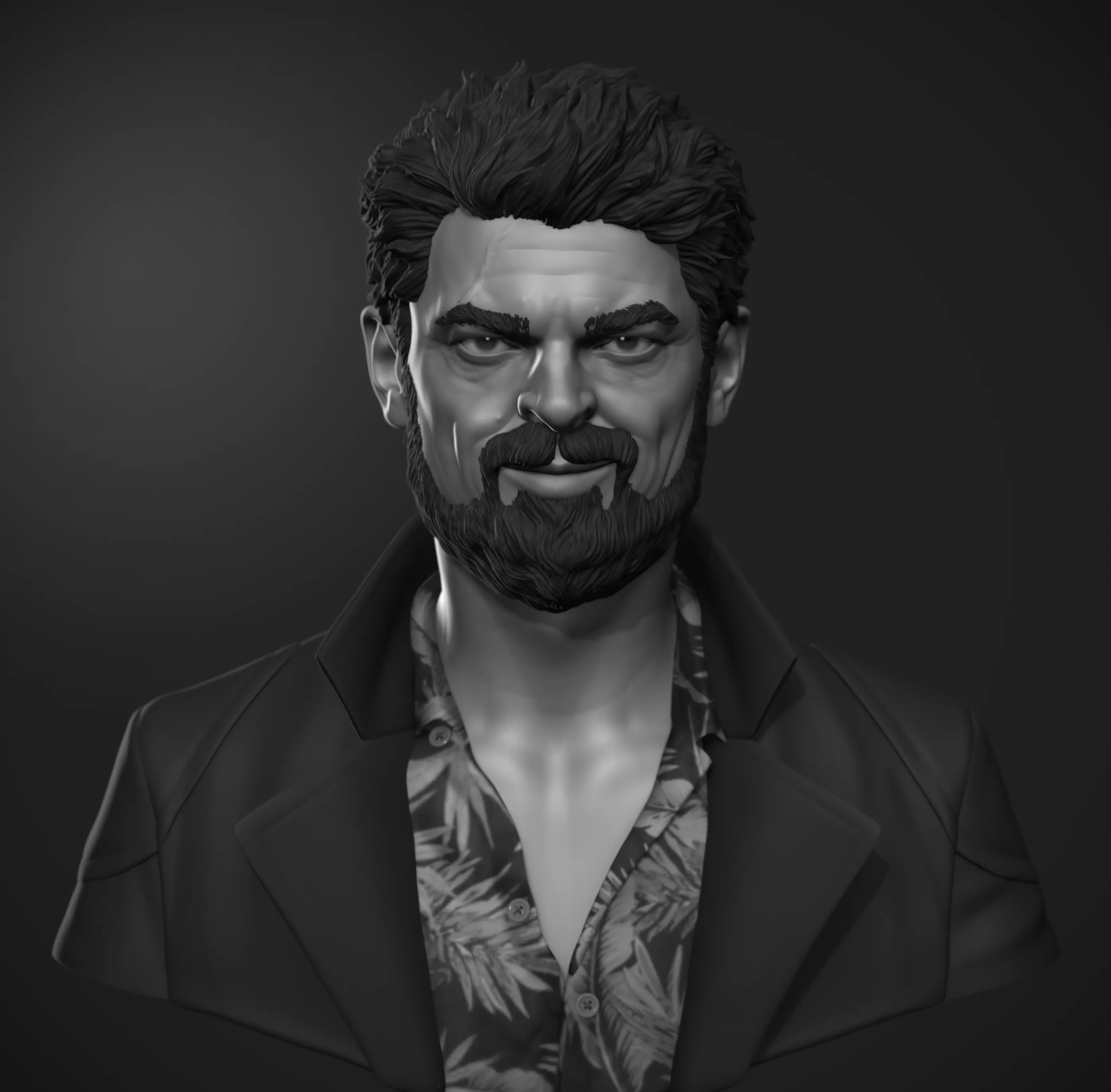 Butcher Bust Karl Urban 3D print model_0