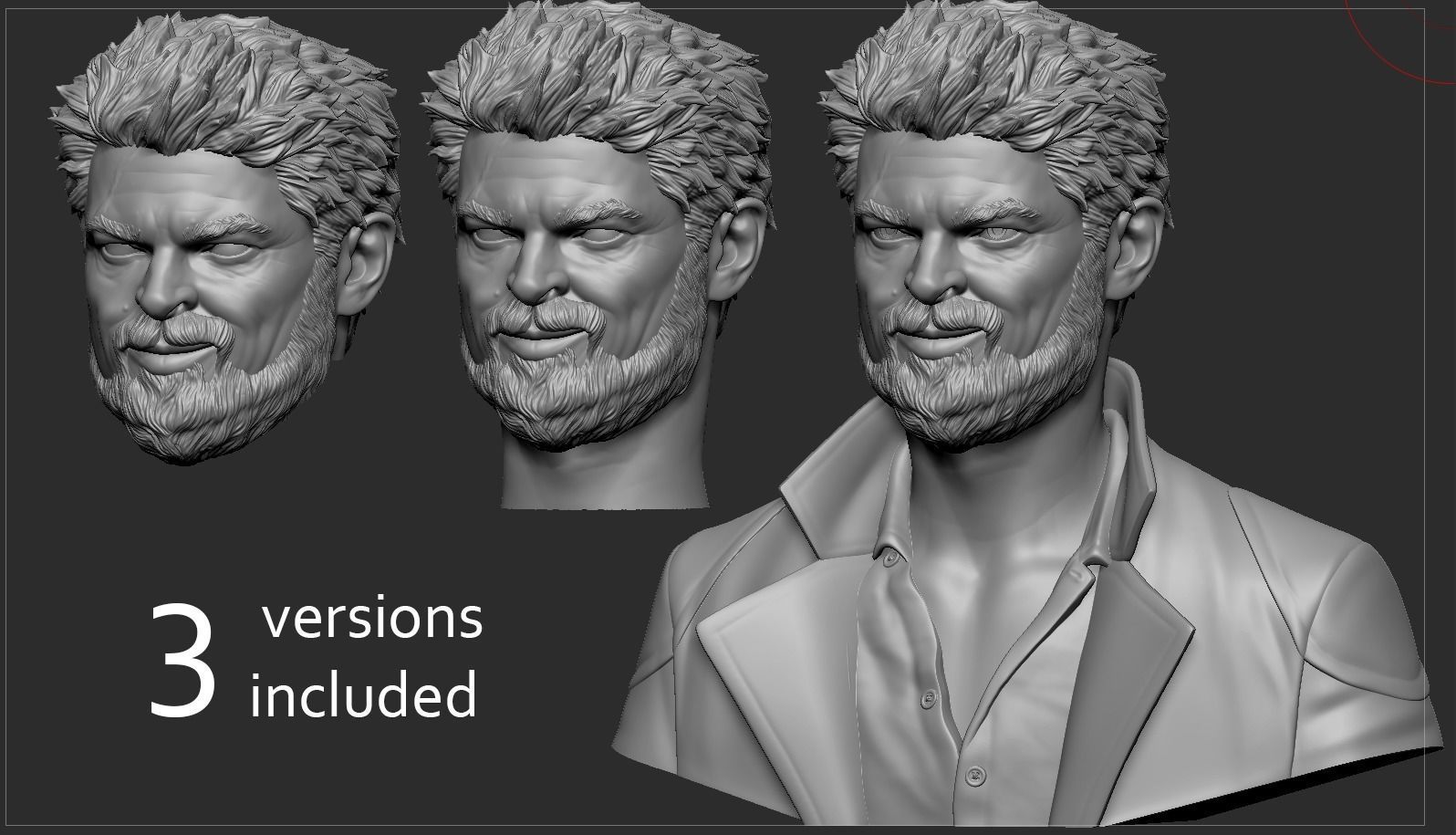 Butcher Bust Karl Urban 3D print model_1