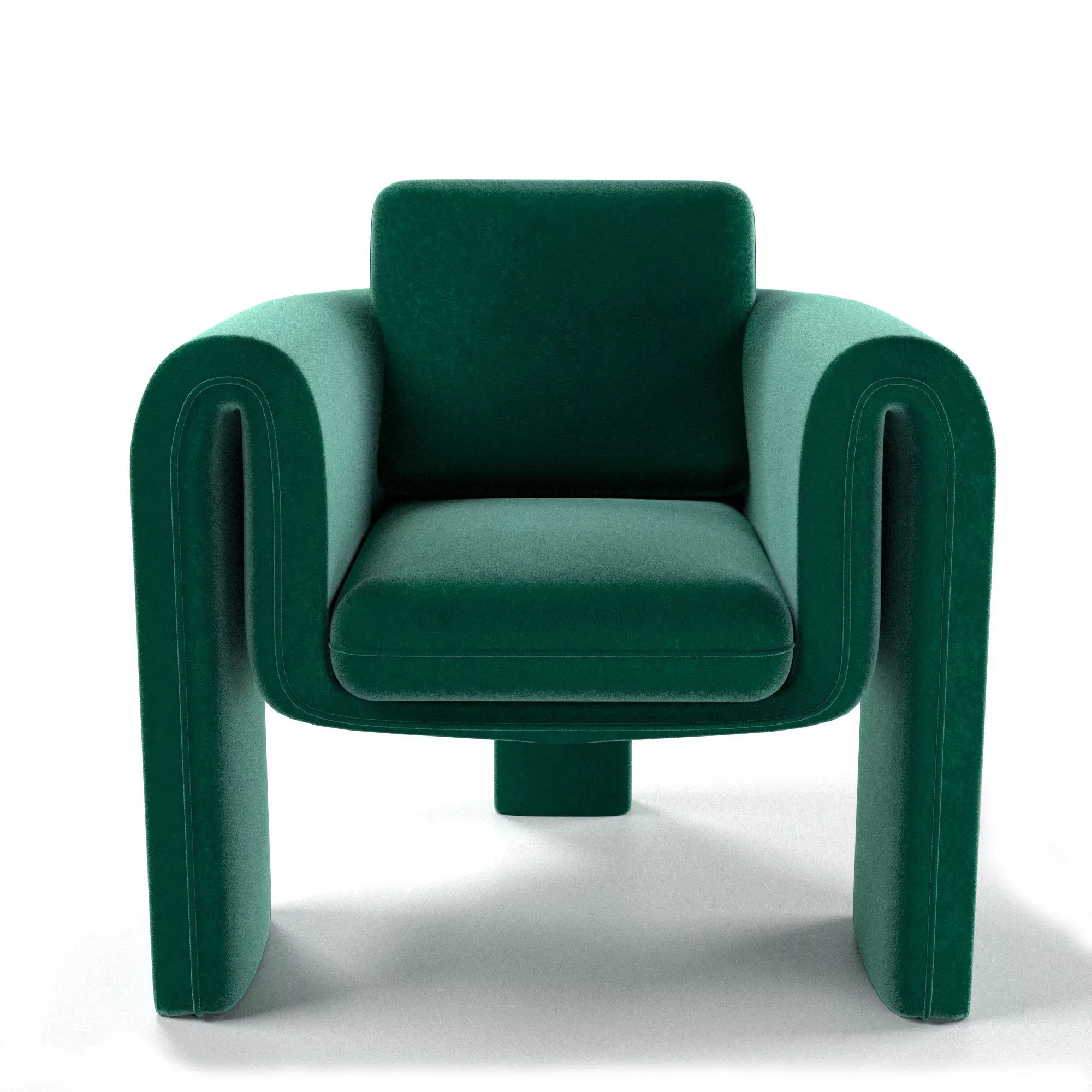 Floria velvet chair Low-poly 3D model_0
